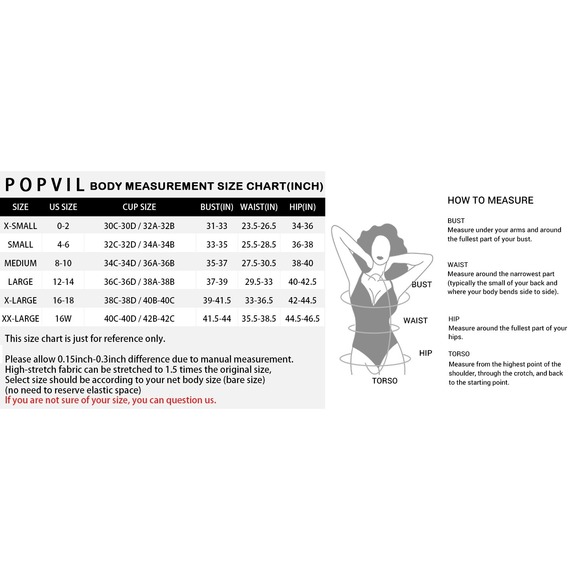 NWT Popvil Women‎ One Piece Swimsuit Tummy Control Neon Color Bathing Suit - Picture 5 of 5